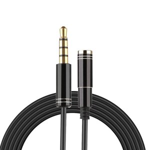 1.5M 4-полюсные 3,5-миллиметровые мужские и женские аудио кабельные наушники Наушник Удлинительный кабель