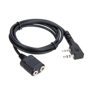 1 м K тип 2-контактный динамик микрофон гарнитура наушник удлинитель кабель для BaoFeng UV-5R BF-888s Walkie Talkie аксе