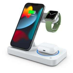 100 Вт 4 в 1 Складное беспроводное зарядное устройство Зарядная станция для iPhone 14 13Pro Apple Watch 7/6 Для Samsung