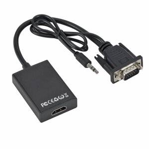 1080P Full HD VGA в HDMI-совместимый конвертер Кабель-адаптер с аудиовыходом VGA HD Адаптер для ПК-ноутбука в HDTV Проек