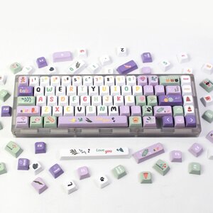 124 клавиши The Midsummer Nights Dream Theme PBT Keycap Set XDA Profile Sublimation Purple Keycaps для Механический