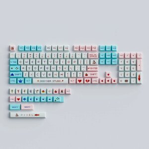 125 клавиш Pixel Game PBT Keycap Set XDA Profile Sublimation Японские пользовательские колпачки для Механический клавиат