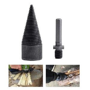 1Pc Drillpro 32/42mm HSS Round/Square/Hexagonal Shank Firewood Drill Bit Splitter Wood Split Cone Drill Bit For Tree Cut