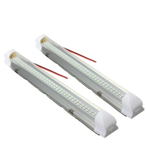 2 шт. Тройной ряд 108 LED внутренняя световая полоса с переключателем включения / выключения для RV Авто Van Bus Автоava