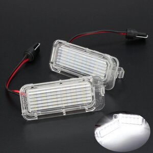 2Pcs LED Авто Лицензия Пластина Лампочки для Ford Fiesta Focus Kuga C-MAX Mondeo