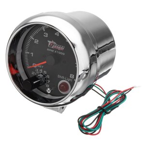 3.75 дюймов 12V RPMx1000 Тахометр тахометр с индикатором переключения RPM Измеритель оборотов