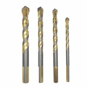 4/5/6/7/10Pcs Multi-functional Tungsten Carbide Tip Glass Drill Bit Set Triangle Bits For Porcelain Ceramic Glass Plasti