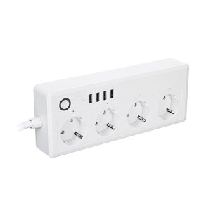 4 AC+4 USB Smart WiFi Switch Tuya Разъем Розетка европейского стандарта Время приложения Дистанционное Управление Поддер