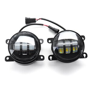 4 дюймов COB LED Дневные ходовые огни DRL Fog Лампа Двухцветный для Заd F150/Honda / Nissan / Subaru / Acura