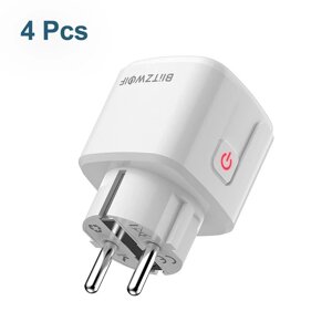 [4 шт. BlitzWolf BW-SHP15 Zigbee 3.0 16A 3680 Вт Smart Plug Беспроводное питание Разъем Розетка EU Plug APP Дистанцион