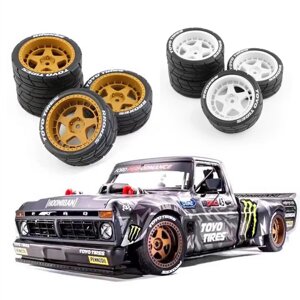 4PCS Drift Rally RC Шины Колеса 12 мм Hex для Wltoys HPI KYOSHO TAMIYA TT02 XV0 1/10 Авто Запчасти для моделей автомобил