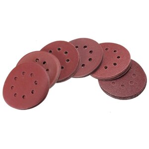 60Pcs 5 Inch 8-hole Hook Loop Sanding Discs Sandpaper 60/80/120/180/240/320 Grit