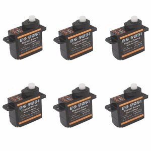 6PCS Emax ES9051 4.3g Цифровой мини Сервопривод для модели RC