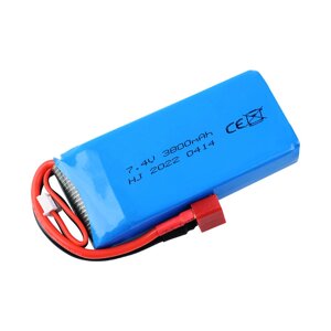 7,4 В 2S 3800 мАч T Deans Plug LiPo Батарея для Wltoys Авто 124017 144010 124019 124018 и 144001 Авто