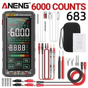 ANENG 683 Smart Мультиметр High-end Touch 6000 Counts Multimetro Test Аккумуляторный мультитестер Тестер напряжения пере