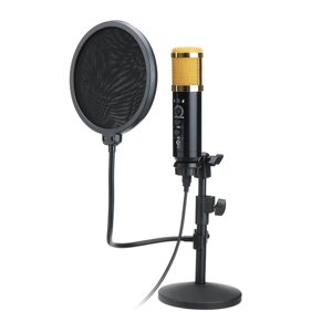 Аудио динамический USB-конденсаторный звукозаписывающий вокал Микрофон Микрофон Набор с креплением на стойку