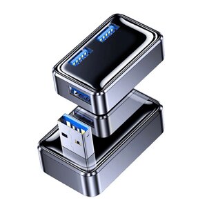 Автомобильный USB-концентратор с 3 портами Mini Cube Док-станция USB 3.0 для перчаток Коробка USB-адаптер для 2022 Tesla