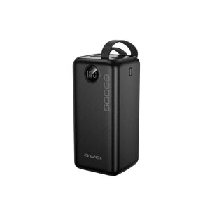 Awei П36К 22,5 Вт 50000 мАч Внешний аккумулятор Батарея Блок питания с быстрой зарядкой 4 USB для iPhone 12 13 14 14 Pro