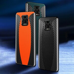 Bakeey для Xiaomi Redmi Note 9S / Redmi Note 9 Pro Чехол Sports Авто Шаблон Дизайн Автоbon Fiber Leather Protective Чехо