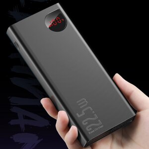 Базеус Adaman 22,5 Вт 20000 мАч PD QC3.0 Dual Вход Выход Digital Дисплей Power Bank с быстрой зарядкой для iPhone 13 / 1