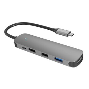 Базикс BX5h-пд 5 в 1 тип-C док-станция концентратор USB-C с 5 гбит/с USB3.0 USB2.0*2 PD100W USB-C 4K@30hz многопортовый