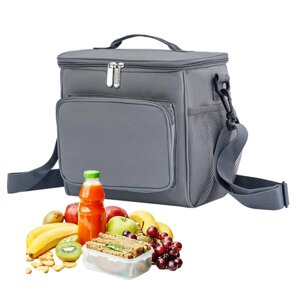 Большая переносная изолированная сумка для обеда для мужчин и женщин, многоразовый ланч-бокс для офиса, школы, пикника,