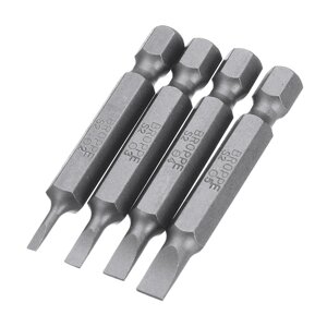 БРОППЕ 10Pcs Magnetic Slotted Screwdriver Bits SL2/SL3/SL4/SL5/SL6 1/4 Inch Hex хвостовик Screwdriver Set