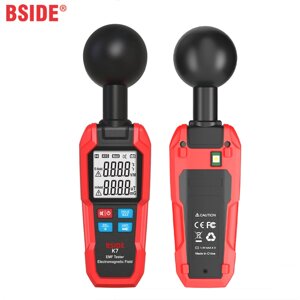 BSIDE EMF Meter Электромагнитное поле Радиационный детектор Тестер радиатора Ручной электрический магнитный дозиметр Сче