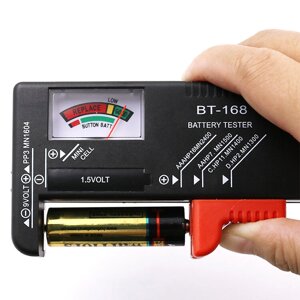 BT-168 AA/AAA/C/D/9V/1.5V Аккумуляторы Тестер Универсальная кнопочная ячейка Батарея Счетчик с цветовой маркировкой Указ