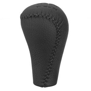 Car Gear Shift Knob PU Leather Black Fit For Nissan Patrol GU4 Manual 3286540U00