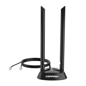 Comfast 2,4G + 5G Dual Стандарты 6dbi Wireless High Gain Антенна Booster Base RP-SMA Коннектор для сетевой карты беспров