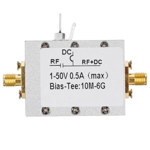 DC1-50V 10MHz-6GHz Broadband Радио Частота Микроволновый коаксиальный тройник смещения Программное обеспечение Радио FM