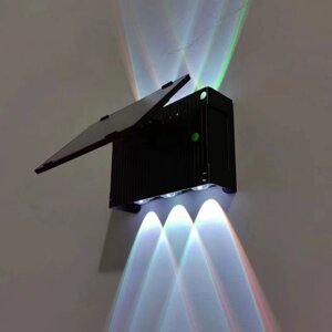 Декоративный настенный светильник Солнечная Powered Wall Light Up and Down Lighting RGB Wall Light 1800mAh
