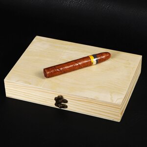 Деревянная сигара Коробка Портативная прямоугольная упаковка из натурального дерева Хранение Чехол Подарок