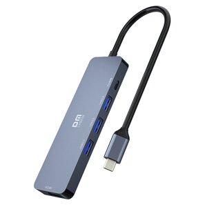 DM CHB058 5-в-1 док-станция USB3.0 Hub USB-адаптер с USB3.0*3 USB-C PD Зарядка 4K HDMI для портативных ПК Huawei Xiaomi