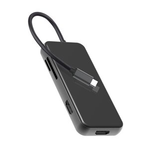 Док-станция 8-в-1 Тип-C Адаптер разветвителя концентратора USB-C с USB * 3 PD87W USB-C HDMI * 2 Слот для устройства чтен