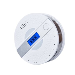 Домашний детектор дыма Сигнализация обнаружения угарного газа Мониторинг в режиме реального времени LED Дисплей Звуковой