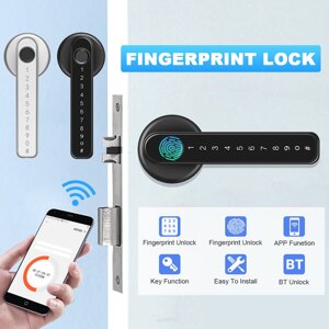 Дверь с отпечатками пальцев Замок Цифровой пароль Smart Entry Bluetooth Key APP Security