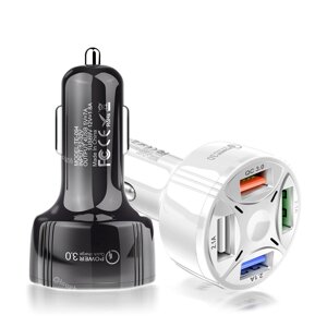 ELOUGH 7A 35W Авто Зарядное устройство с 4 портами Usb Quick Charge Portable QC3.0 Авто Зарядное устройство для Iphone X