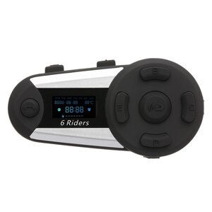 EUROFONE 1200M 6 Riders BT Мотоцикл Шлем Bluetooth Интерком Гарнитура FM Радио MP3 GPS Полный Дуплекс Водонепроницаемый