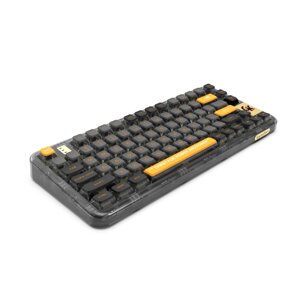 GAMAKAY GK75 Transparent Mechanical Keyboard Gasket 80 Keys RGB Hot Swappable Gateron G Yellow Pro Switch Triple Mode bl