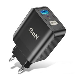 [GaN Tech] USLION 65 Вт 2-портовое зарядное устройство USB PD Dual 33 Вт USB-A PD3.0 QC3.0 PPS Адаптер настенного зарядн