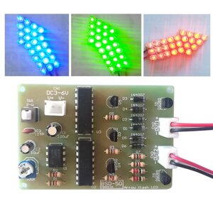 Geekcreit DIY Предупреждающий стробоскоп Набор Детали CD4017 Гром Flash LED Электронный Набор