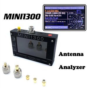 HF/VHF/UHF Mini1300 Антенна Анализатор Антенна Анализатор 0,1–1300 МГц Измерение S-параметров Анализатор импеданса Корпу