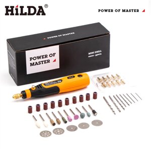 HILDA 3,6 В Cordless Mini Дрель Rotary Power Набор 3 шестерни Компактный и универсальный 5000/10000/15000 об/мин Размер