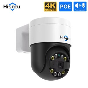 Hiseeu POE 4MP/8MP IP-видеонаблюдение камера На открытом воздухе Беспроводное PTZ цифровое цветное движение Ночное виден