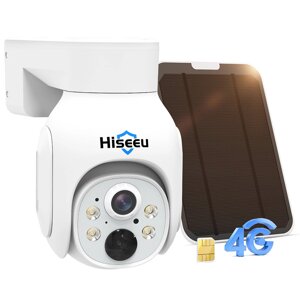 ХИСЭУ ТД473 Wireless 4G На открытом воздухе Солнечная Powered Security камера PTZ-мониторинг на 360° HD Color Night Visi