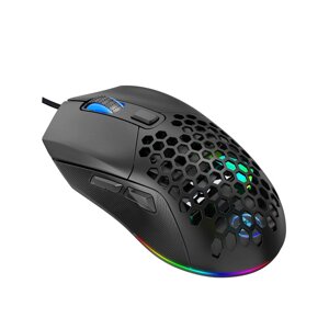 HXSJ X300 Wired Mouse 1200-7200DPI Adjustable 6-key Macro Programming Mice with RGB Backlit Swap Back Cover 125Hz Pollin