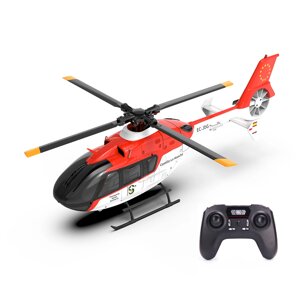 Каждая E135 2.4G 6CH Direct Drive Dual Бесколлекторный One Key 3D Roll Flybarless 1:36 EC135 Шкала RC Вертолет RTF