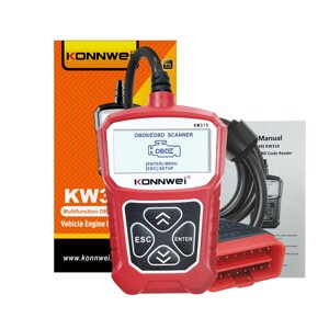 KONNWEI KW310 OBD2 Автомобильный диагностический сканер EOBD Scan Инструмент DTC Engine Code Reader Voltage Test Built-i